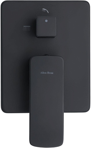 Allen Brau Смеситель для душа Infinity X2 5.21014-31 (с внутренней частью, 2 выхода) черный матовый – фотография-2